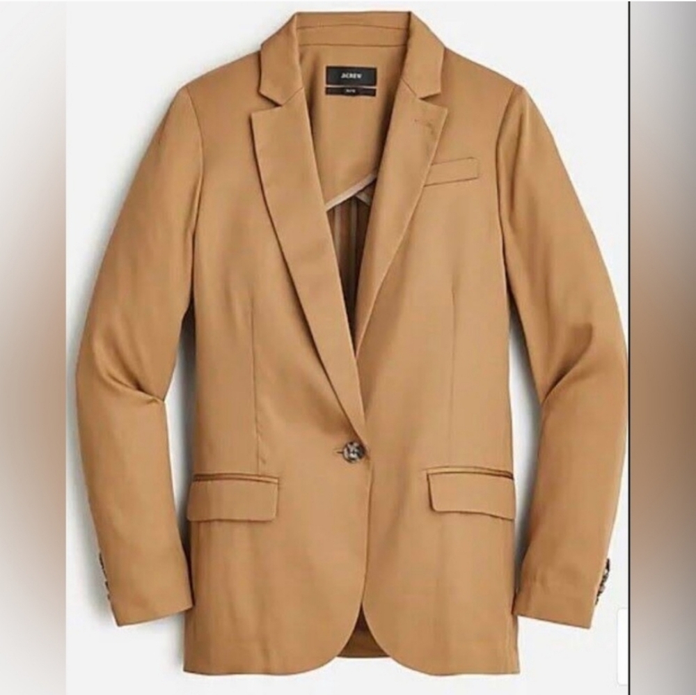 J. Crew Alfie Blazer Size 00 Gramercy Twill Light cappuccino
